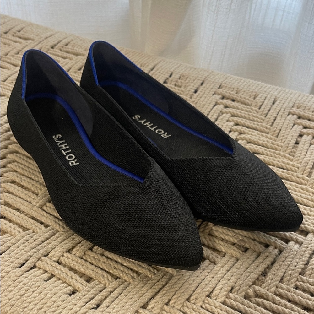 Rothy's The Point II Women's Black Pointed Toe Flats